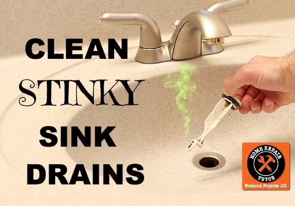 How To Clean A Stinky Sink Drain Home, How To Clean The Drain In Bathroom Sink