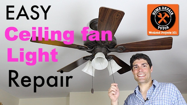 Ceiling Fan Light Repair Home, How To Fix A Ceiling Fan Light Fixture