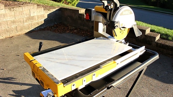 The DeWALT Wet Tile Saw...it can cut any type of tile