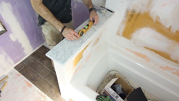 How to Tile a Knee Wall - Marble